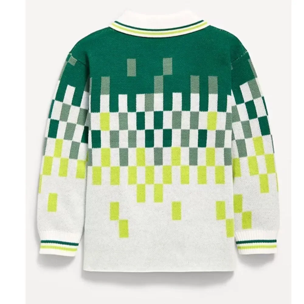Old Navy Boys Long-sleeve Green/White Soccer Sweater(Size 5T)